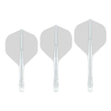 Caliburn SUP Flights - Moulded Flight & Shaft - Standard No2 Clear / Short