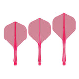 Caliburn SUP Flights - Moulded Flight & Shaft - Standard No2 Neon Pink / Short
