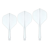Caliburn SUP Flights - Moulded Flight & Shaft - Standard No2 White / Short