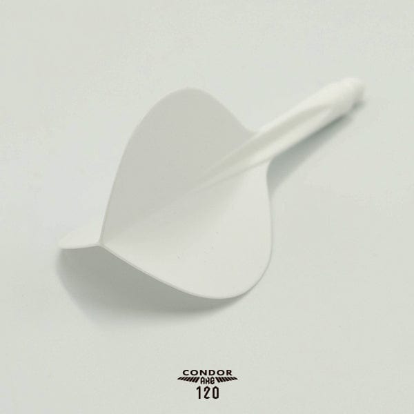 Condor AXE120 Dart Flights - Teardrop - White