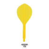 Condor AXE120 Dart Flights - Teardrop - Yellow