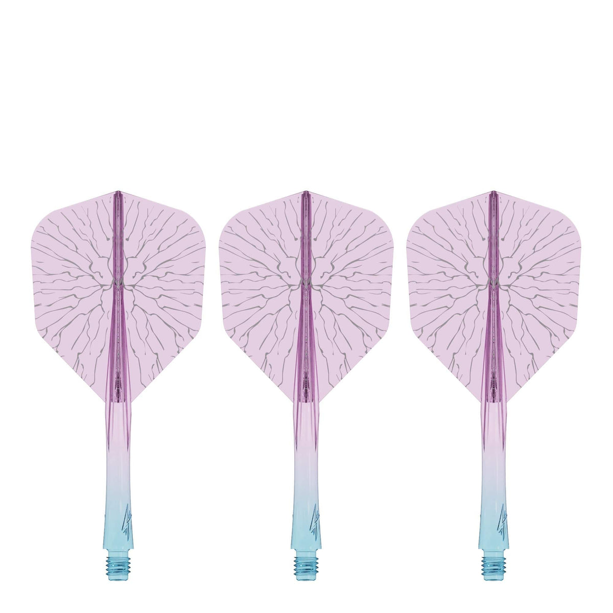 Caliburn SUP Flights - Moulded Shaft and Flight -  Standard No6 - Crack - Blue & Purple