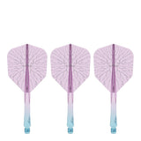 Caliburn SUP Flights - Moulded Shaft and Flight -  Standard No6 - Crack - Blue & Purple