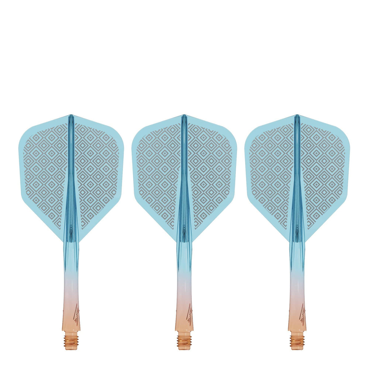 Caliburn SUP Flights - Moulded Shaft and Flight -  Standard No6 - Block - Orange & Blue