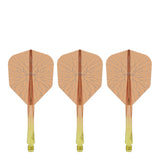 Caliburn SUP Flights - Moulded Shaft and Flight -  Standard No6 - Crack - Yellow & Orange