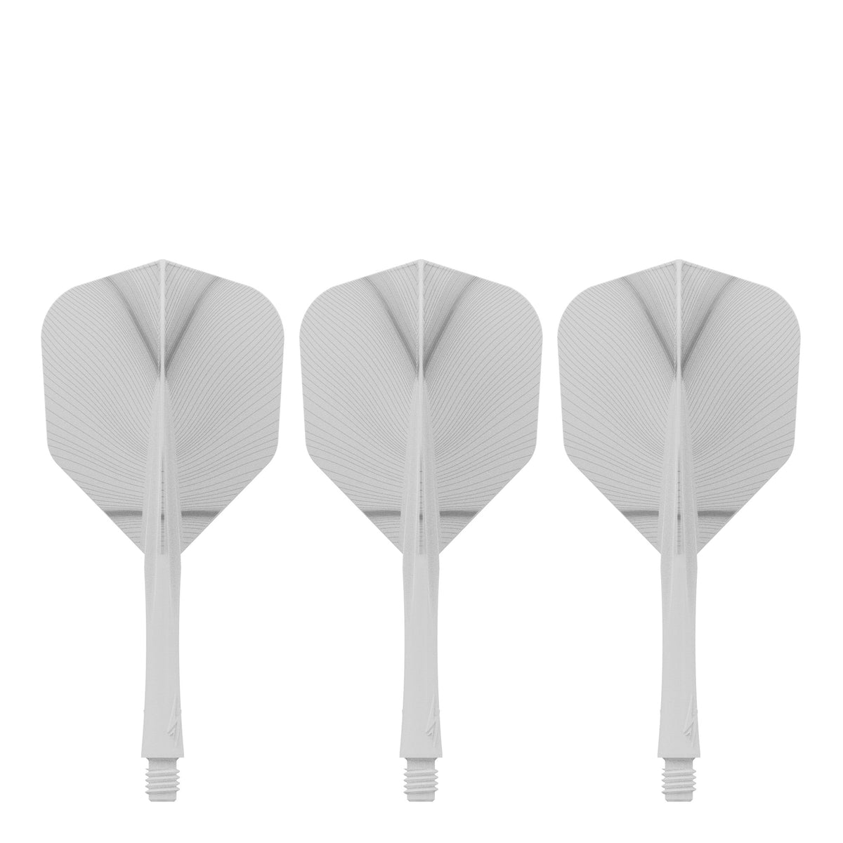 Caliburn SUP Flights - Moulded Shaft and Flight -  Standard No6 - Feather - White