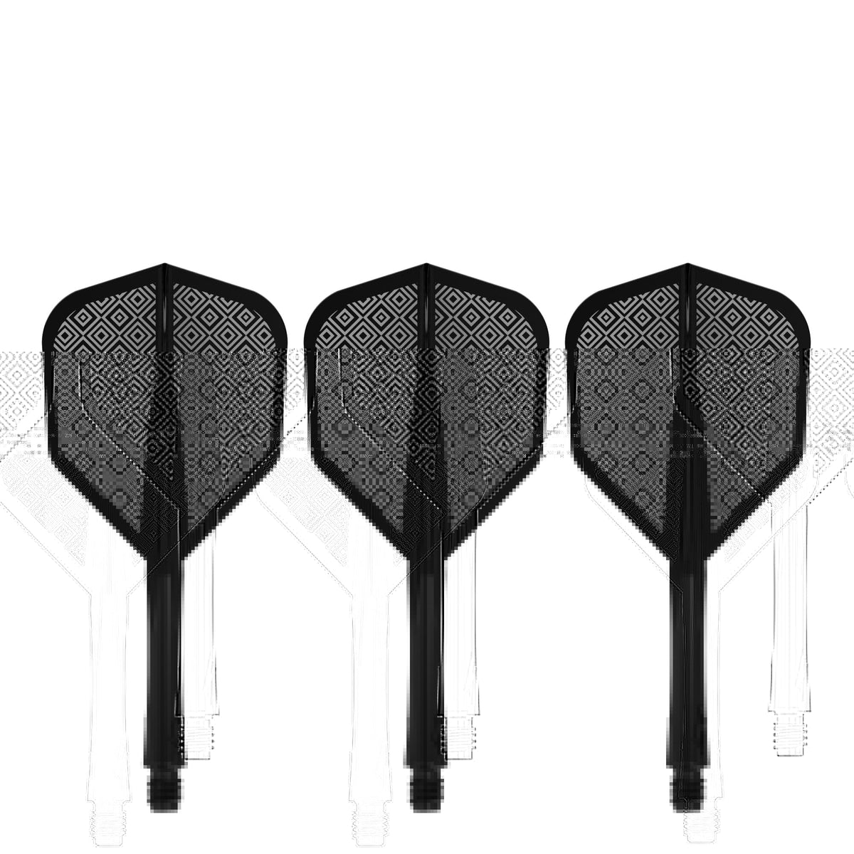 Caliburn SUP Flights - Moulded Shaft and Flight -  Standard No6 - Block - Black