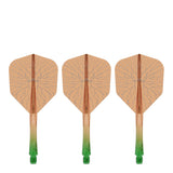Caliburn SUP Flights - Moulded Shaft and Flight -  Standard No6 - Crack - Green & Orange