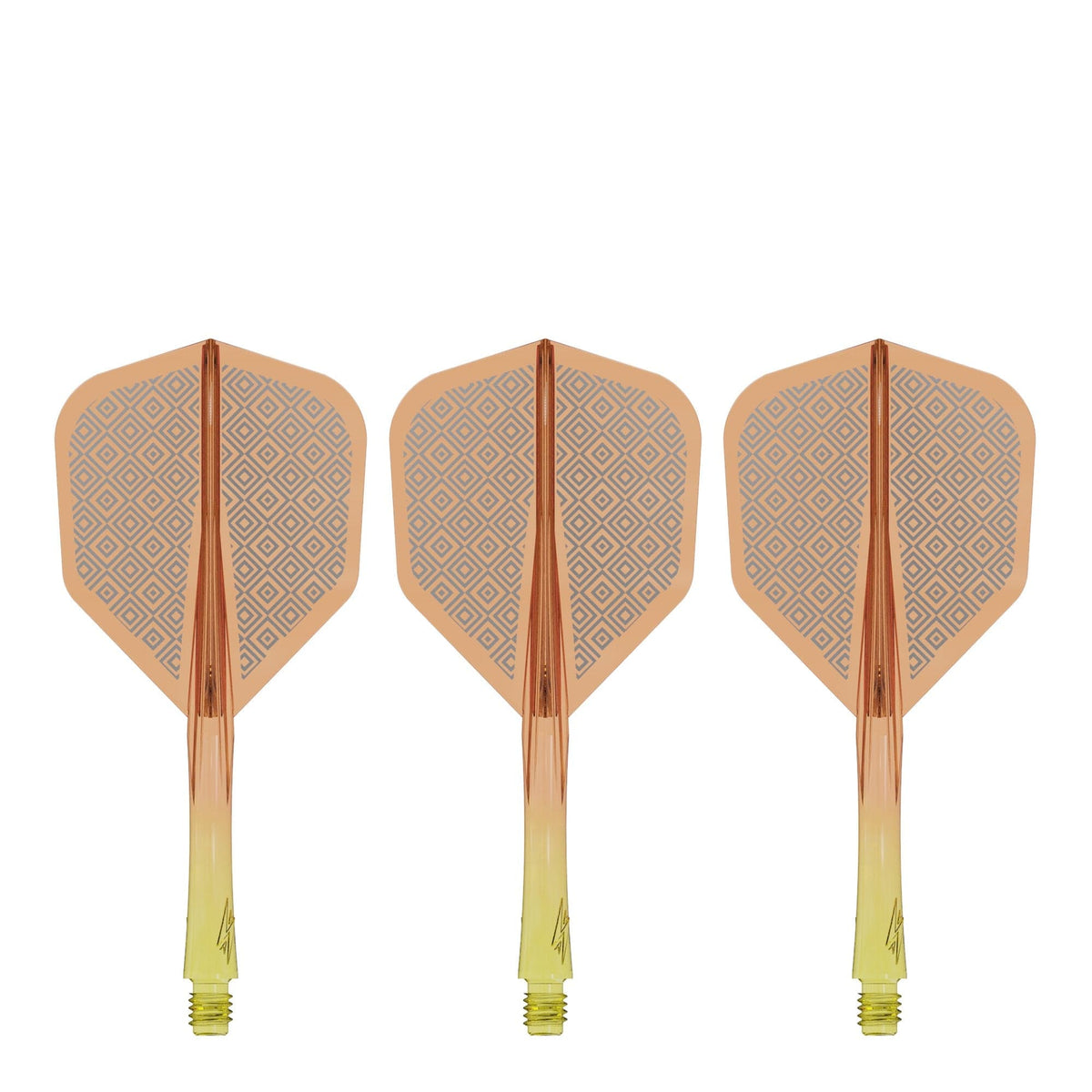 Caliburn SUP Flights - Moulded Shaft and Flight -  Standard No6 - Block - Yellow & Orange