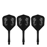 Caliburn SUP Flights - Moulded Shaft and Flight -  Standard No6 - Dragon - Black