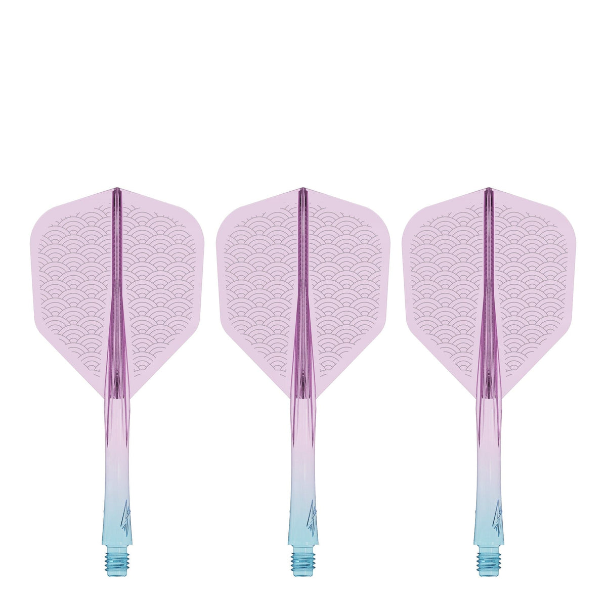 Caliburn SUP Flights - Moulded Shaft and Flight -  Standard No6 - Waves - Blue & Purple