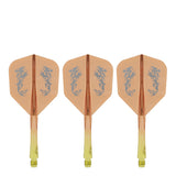 Caliburn SUP Flights - Moulded Shaft and Flight -  Standard No6 - Dragon - Yellow & Orange