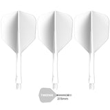 Caliburn SUP Flights - Moulded Flight & Shaft - Standard No6 White / Tweenie
