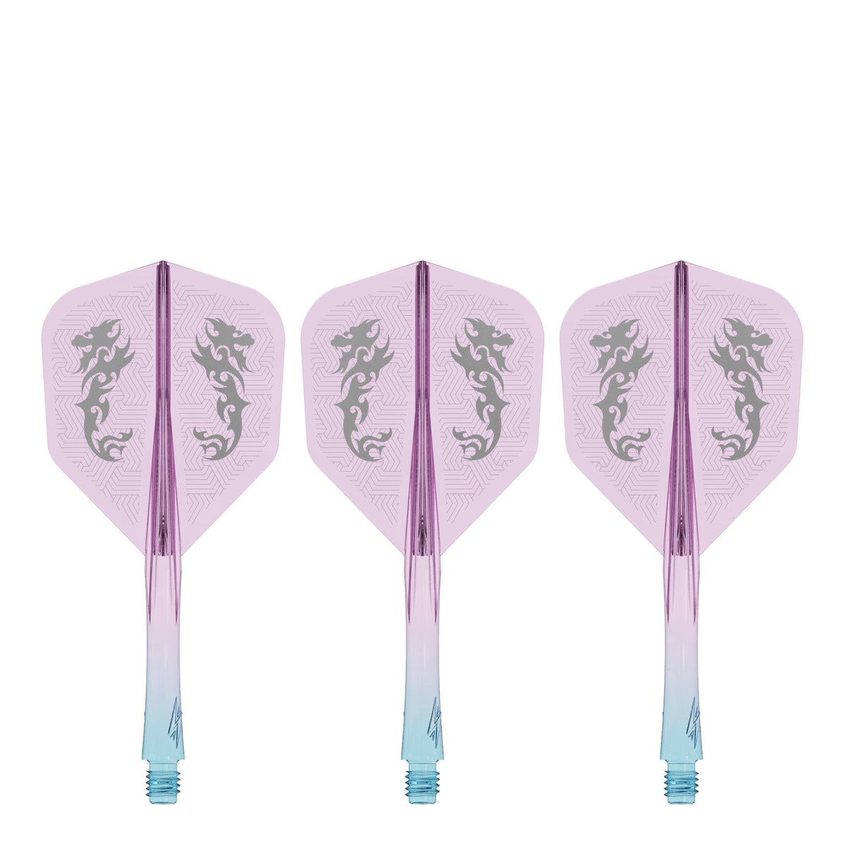 Caliburn SUP Flights - Moulded Shaft and Flight -  Standard No6 - Dragon - Blue & Purple