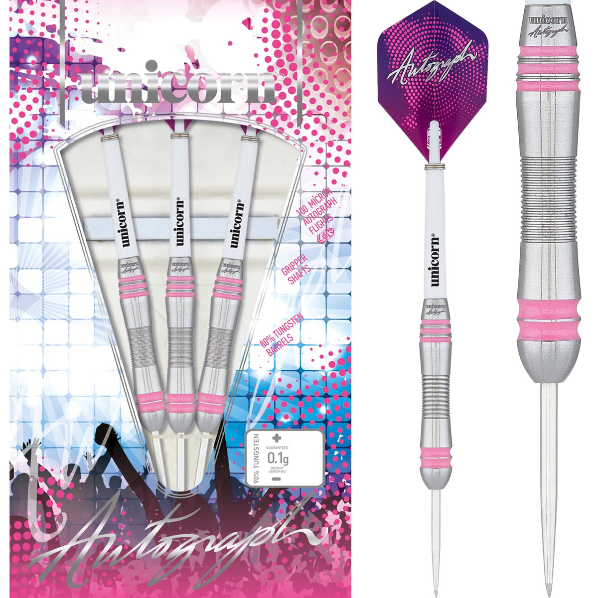 Unicorn Autograph Darts - Style 2 - Steel Tip - Scallop 24g