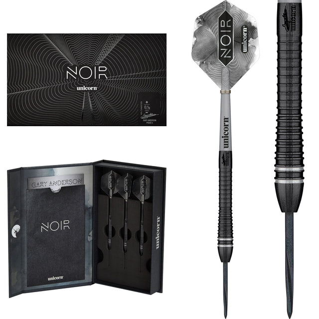 Unicorn Gary Anderson Darts - Steel Tip - The Flying Scotsman - Noir Organic - Phase 6 21g