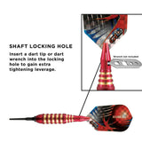 Viper Atomic Bee Darts - Soft Tip - Coated Alloy - Coloured Rings - Red 16g