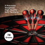 Viper Atomic Bee Darts - Soft Tip - Coated Alloy - Coloured Rings - Red 16g