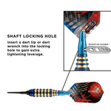 Viper Atomic Bee Darts - Soft Tip - Coated Alloy - Coloured Rings - Blue 16g
