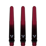 Viper Viperlock Aluminium Dart Shafts - inc O-Rings and Locking Pin - Black & Red Short