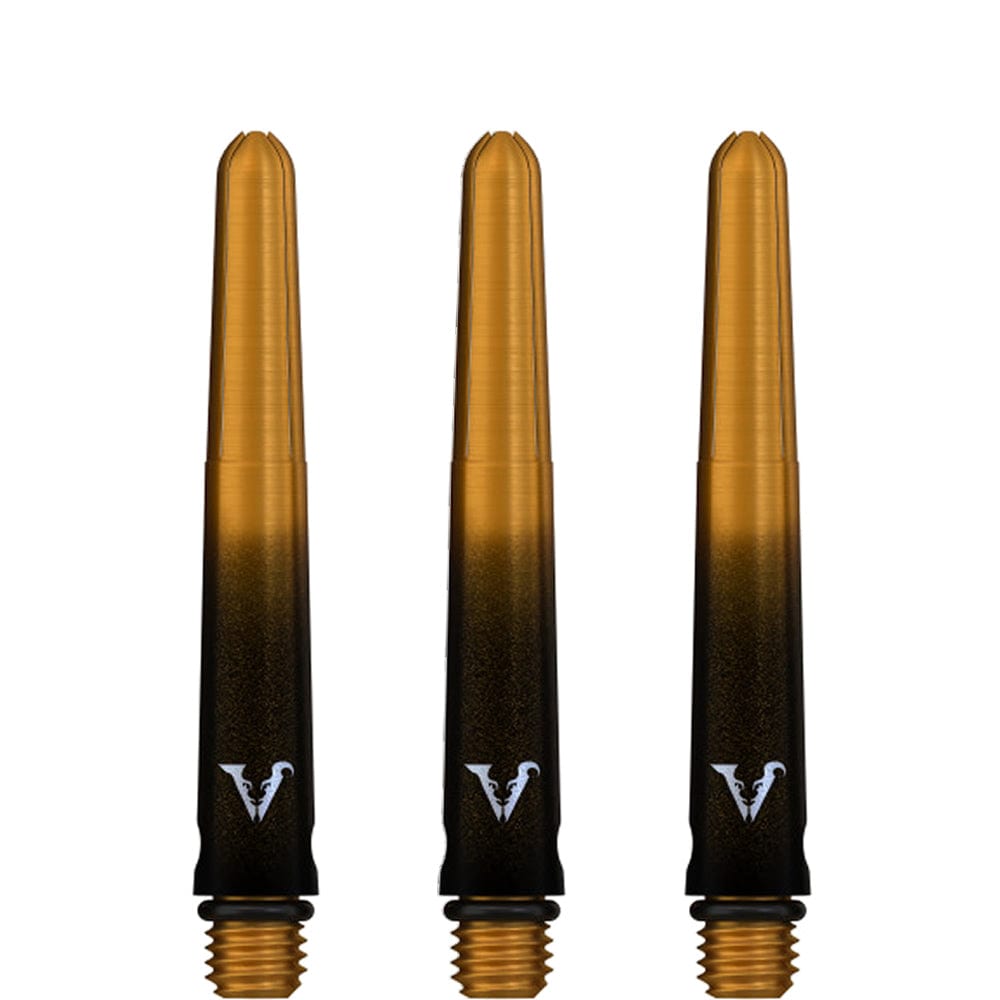 Viper Viperlock Aluminium Dart Shafts - inc O-Rings and Locking Pin - Black & Gold Short