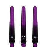 Viper Viperlock Aluminium Dart Shafts - inc O-Rings and Locking Pin - Black & Purple Short