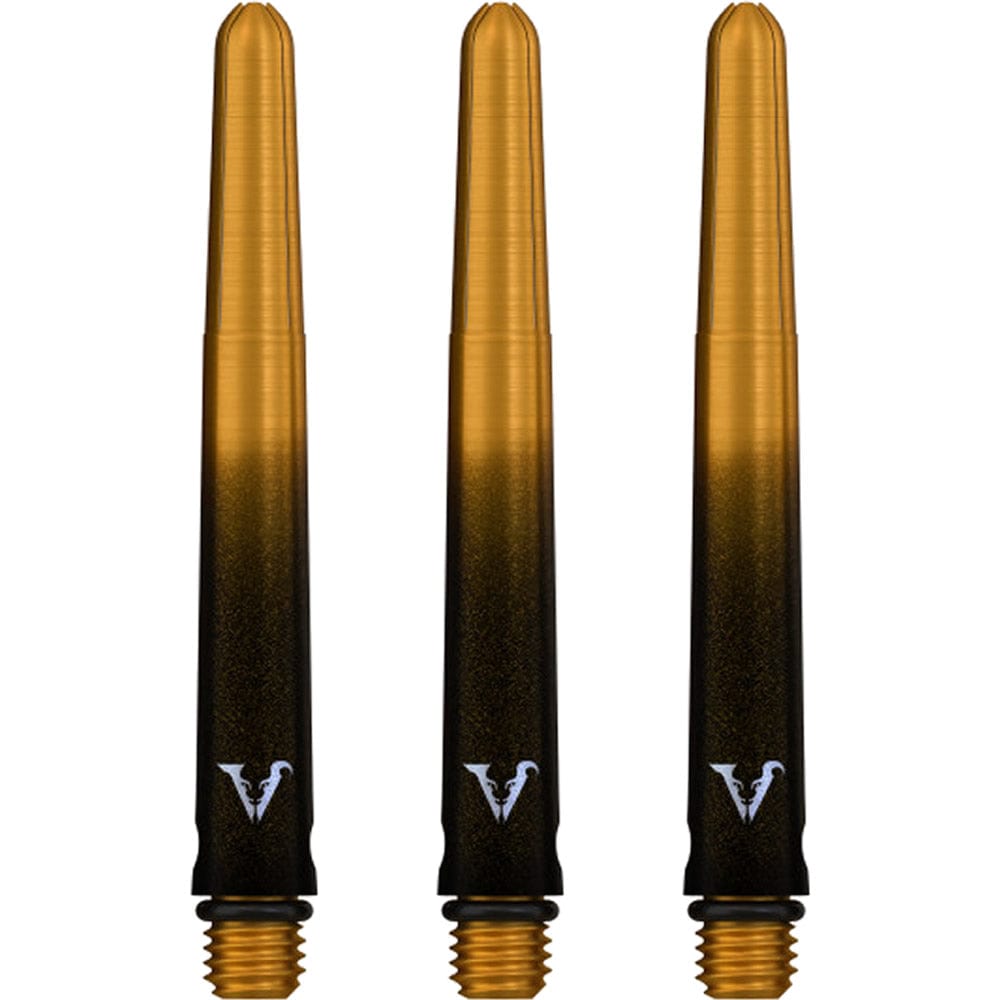Viper Viperlock Aluminium Dart Shafts - inc O-Rings and Locking Pin - Black & Gold Tweenie