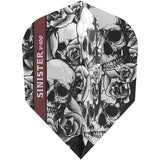 Viper V-100 Sinister Dart Flights - 100 Micron - Skulls - Std No2 Black
