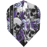 Viper V-100 Sinister Dart Flights - 100 Micron - Skulls - Std No2 Purple