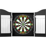 Wolverhampton Wanderers FC Dartboard Cabinet - Official Licensed - C1 - Wolves - Black - Yellow Crest