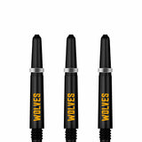 Wolverhampton Wanderers FC Nylon Shafts - Dart Stems with Springs - Wolves - Black