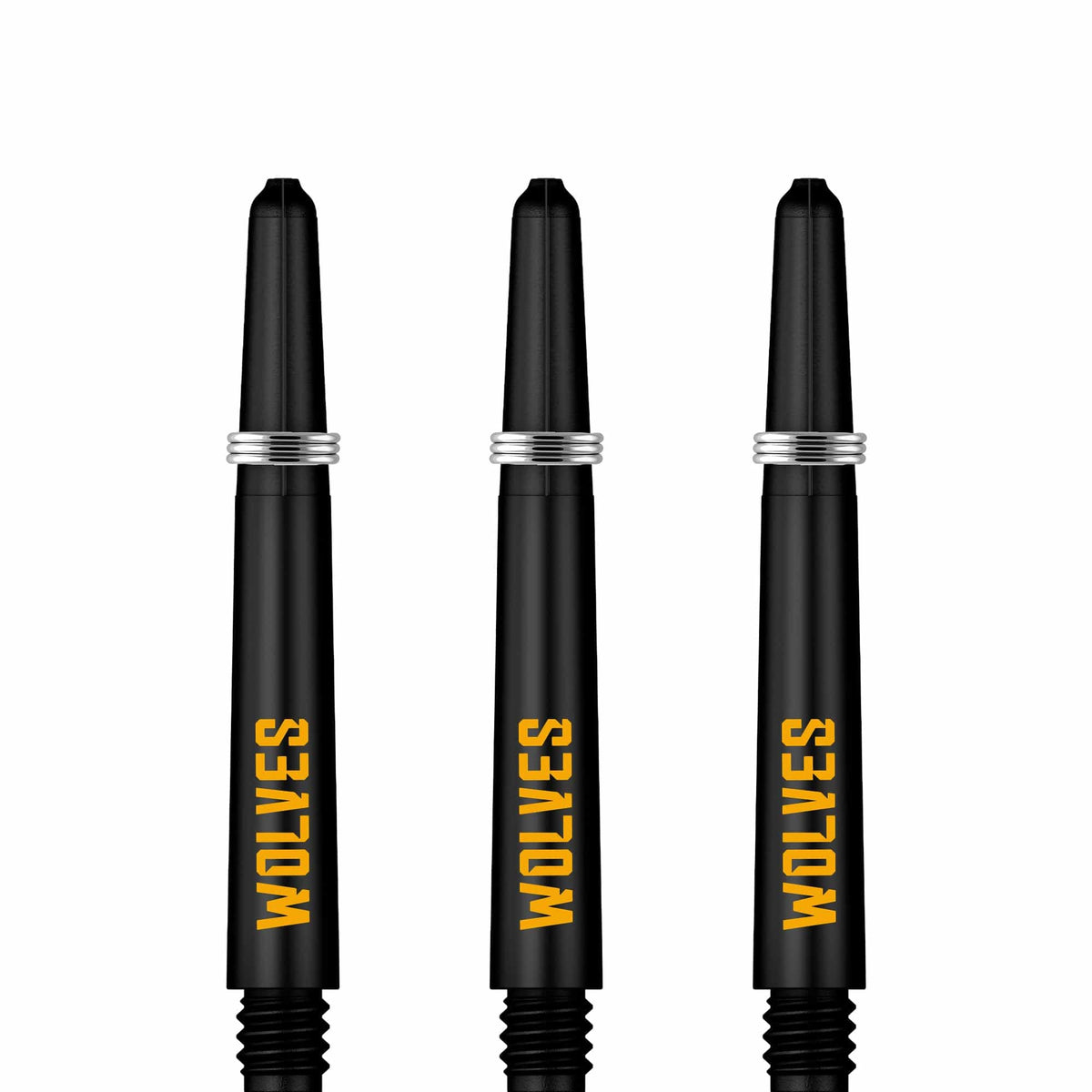 Wolverhampton Wanderers FC Nylon Shafts - Dart Stems with Springs - Wolves - Black