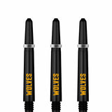 Wolverhampton Wanderers FC Nylon Shafts - Dart Stems with Springs - Wolves - Black