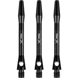XQMax Aluminium Dart Shafts - Metal Dart Stems - Black Medium