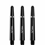 XQMax Polycarbonate Dart Shafts - Solid Colour with Logo - includes Springs - Black Tweenie