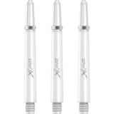 XQMax Polycarbonate Dart Shafts - Solid Colour with Logo - includes Springs - White Medium